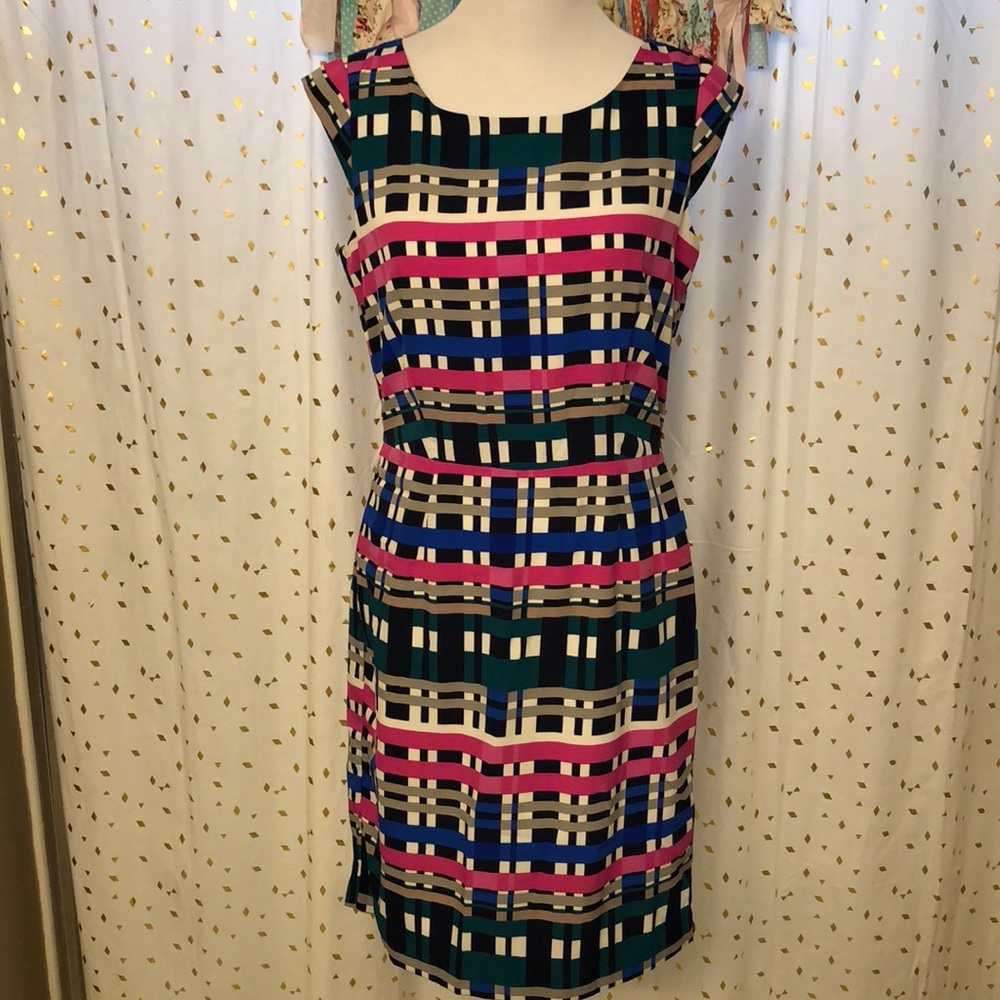 Banana republic multicolor plaid dress